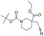 1-Boc-3-(Cyanomethyl)-3-Piperidine carboxylic Acid Ethyl Ester Structure