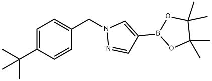 1-(4-tert-Butylbenzyl)-4-(4,4,5,5-tetramethyl-[1,3,2]dioxaborolan-2-yl)-1H-pyrazole 구조식 이미지