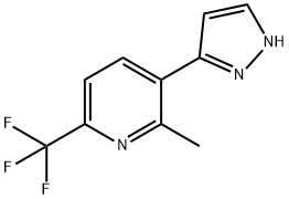 2-Methyl-3-(1H-pyrazol-5-yl)-6-(trifluoromethyl)pyridine Structure