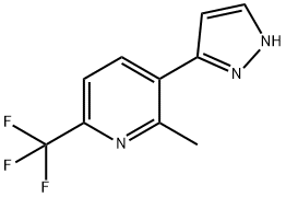 2-Methyl-3-(1H-pyrazol-5-yl)-6-(trifluoromethyl)pyridine 구조식 이미지