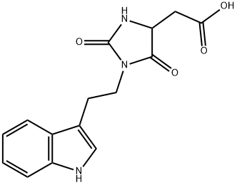 {1-[2-(1H-Indol-3-yl)ethyl]-2,5-dioxoimidazolidin-4-yl}acetic acid Structure