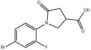 1-(4-bromo-2-fluorophenyl)-5-oxopyrrolidine-3-carboxylic acid Structure