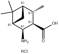 (1S,2S,3R,4S,5S)-2-AMINO-4,6,6-TRIMETHYLBICYCLO[3.1.1]HEPTANE-3-CARBOXYLIC ACID HYDROCHLORIDE Structure