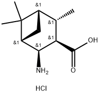 (1S,2S,3R,4S,5S)-2-AMINO-4,6,6-TRIMETHYLBICYCLO[3.1.1]HEPTANE-3-CARBOXYLIC ACID HYDROCHLORIDE 구조식 이미지