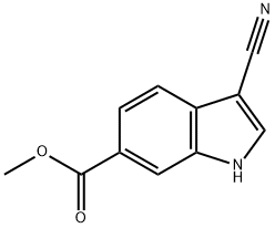 3-cyano-1H-Indole-6-carboxylic acid methyl ester 구조식 이미지