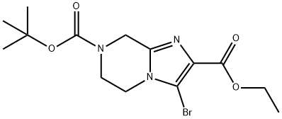 7-tert-butyl 2-ethyl 3-bromo-5,6-dihydroimidazo[1,2-a]pyrazine-2,7(8H)-dicarboxylate 구조식 이미지
