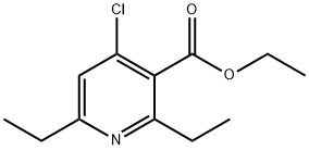 4-클로로-2,6-디에틸피리딘-3-카르복실산에틸에스테르 구조식 이미지