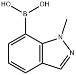 1-METHYLINDAZOL-7-BORONIC ACID Structure