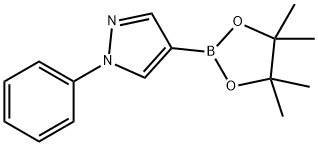 1-Phenyl-4-(4,4,5,5-tetramethyl-1,3,2-dioxaborolan-2-yl)-1H-pyrazole 구조식 이미지