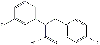 (S)-2-(3-브로모페닐)-3-(4-클로로페닐)프로판산 구조식 이미지