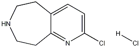 2-CHLORO-6,7,8,9-TETRAHYDRO-5H-PYRIDO[2,3-D]AZEPINE, , HYDROCHLORIDE Structure