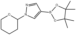 1-(2-테트라히드로피라닐)-1H-피라졸-4-보론산피나콜에스테르 구조식 이미지