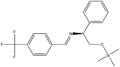 (S,E)-1-phenyl-N-(4-(trifluoromethyl)benzylidene)-2-(trimethylsilyloxy)ethanamine Structure