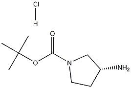 (R)-tert-부틸3-아미노피롤리딘-1-카르복실레이트염산염 구조식 이미지