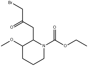 2-(3-Bromo-2-oxopropyl)-3-methoxy-1-piperidinecarboxylic acid ethyl ester Structure