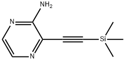 2-Pyrazinamine,  3-[2-(trimethylsilyl)ethynyl]- Structure