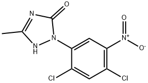 2-(2,4-Dichloro-5-nitrophenyl)-1,2-dihydro-5-methyl-3H-1,2,4-triazol-3-one Structure