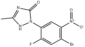 2-(4-Bromo-2-fluoro-5-nitrophenyl)-1,2-dihydro-5-methyl-3H-1,2,4-triazol-3-one Structure