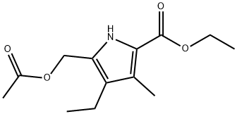 5-[(아세틸옥시)메틸]-4-에틸-3-메틸-1H-피롤-2-카르복실산에틸에스테르 구조식 이미지