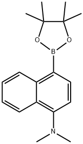 N,N-Dimethyl-4-(4,4,5,5-tetramethyl-1,3,2-dioxaborolan-2-yl)naphthalen-1-amine 구조식 이미지