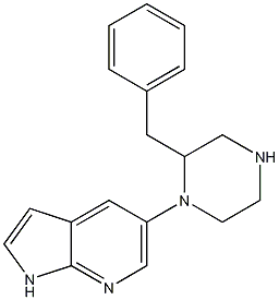 5-(2-Benzyl-piperazin-1-yl)-1H-pyrrolo[2,3-b]pyridine Structure