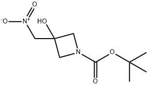 1-Boc-3-히드록시-3-(니트로메틸)아제티딘 구조식 이미지
