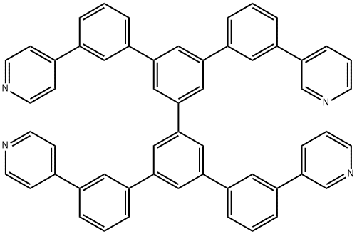 3,3'-[5',5''-Bis[3-(4-pyridinyl)phenyl][1,1':3',1'':3'',1'''-quaterphenyl]-3,3'''-diyl]bispyridine 구조식 이미지