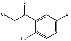 1-(5-브로모-2-하이드록시페닐)-2-클로로에타논 구조식 이미지