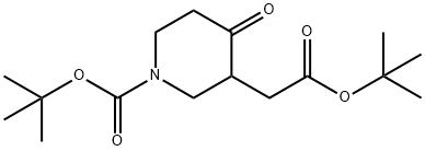 3-피페리딘아세트산,1-[(1,1-디메틸레톡시)카르보닐]-4-옥소-,1,1-디메틸레틸에스테르 구조식 이미지
