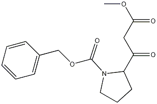 BETA-OXO-1-CBZ-2-PYRROLIDINEPROPANOICACID메틸에스테르 구조식 이미지