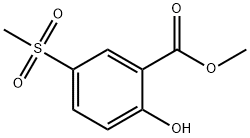 2-하이드록시-5-메틸설포닐벤조산메틸에스테르 구조식 이미지