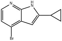 4-브로모-2-사이클로프로필-1H-피롤로[2,3-b]피리딘 구조식 이미지