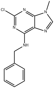 2-CHLORO-6-BENZYLAMINO-9-메틸퓨린 구조식 이미지