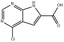 4-클로로-7H-피롤로[2,3-d]피리미딘-6-카르복실산 구조식 이미지