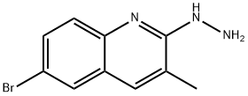 6-Bromo-2-hydrazino-3-methylquinoline hydrochloride Structure