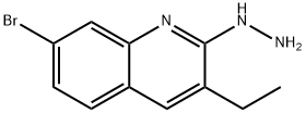 7-Bromo-3-ethyl-2-hydrazinoquinoline hydrochloride Structure