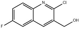 2-CHLORO-6-FLUOROQUINOLINE-3-METHANOL 구조식 이미지