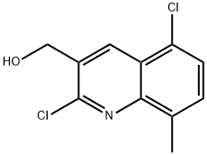 2,5-디클로로-8-메틸퀴놀린-3-메탄올 구조식 이미지