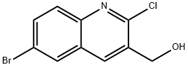 6-브로모-2-클로로퀴놀린-3-메탄올 구조식 이미지