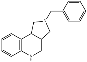 2-BENZYL-2,3,3A,4,5,9B-HEXAHYDRO-1H-PYRROLO[3,4-C]QUINOLINE 구조식 이미지