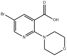 5-Bromo-2-(4-morpholinyl)-3-pyridinecarboxylic acid Structure