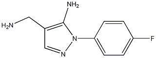 4-(aminomethyl)-1-(4-fluorophenyl)-1H-pyrazol-5-amine 구조식 이미지