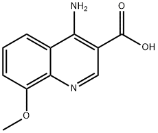 4-아미노-8-메톡시퀴놀린-3-카르복실산 구조식 이미지