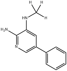 2-아미노-3-[(메틸-d3)아미노]-5-페닐피리딘 구조식 이미지