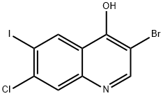 3-bromo-7-chloro-6-iodoquinolin-4-ol Structure