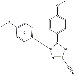 5-Cyano-2,3-bis(4-methoxyphenyl)-2H-tetrazolium chloride Structure