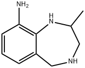 2,3,4,5-테트라하이드로-2-메틸-1H-1,4-벤조디아제핀-9-아민 구조식 이미지