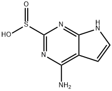 4-아미노-7H-피롤로[2,3-d]피리미딘-2-설핀산 구조식 이미지