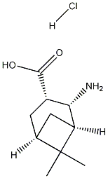 (1R,2R,3S,5R)-2-Amino-6,6-dimethylbicyclo[3.1.1]heptan-3-carboxylic acid hydrochloride 구조식 이미지
