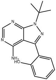 4-Amino-1-tert-butyl-3-(2-hydroxyphenyl)-1H-pyrazolo[3,4-d]pyrimidine Structure